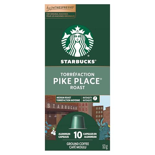 Starbucks By Nespresso Pike Place, Original Line Compatible, 10 Pods
