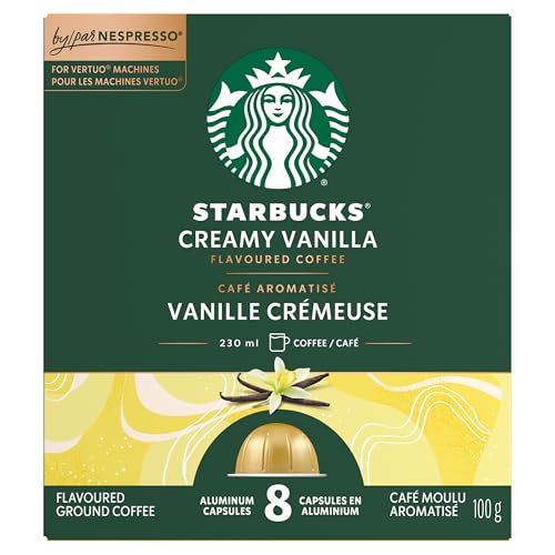 Starbucks Creamy Vanilla, Vertuo Line Compatible, 8 Aluminium Capsules