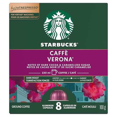 Starbucks Caffé Verona, Vertuo Line Compatible, 8 Aluminium Capsules