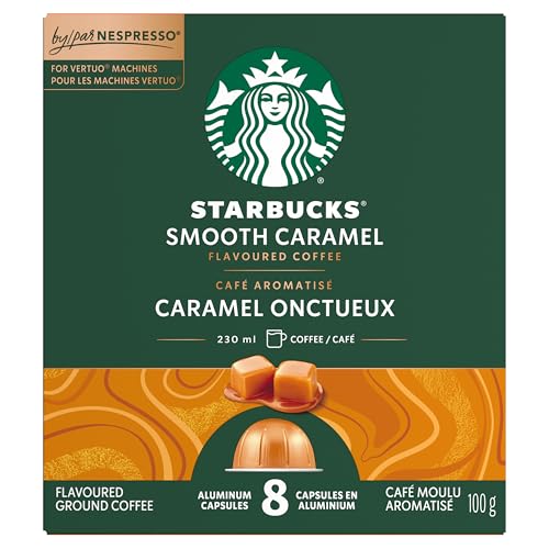 Starbucks Smooth Caramel, Vertuo Line Compatible, 8 Aluminium Capsules