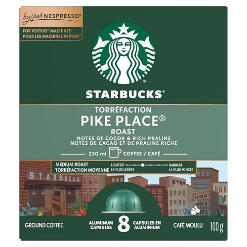 Starbucks Pike Place Roast, Vertuo Line Compatible, 8 Aluminium Capsules