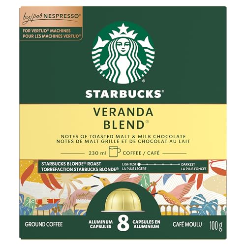 Starbucks Veranda Blend, Vertuo Line Compatible, 8 Aluminium Capsules