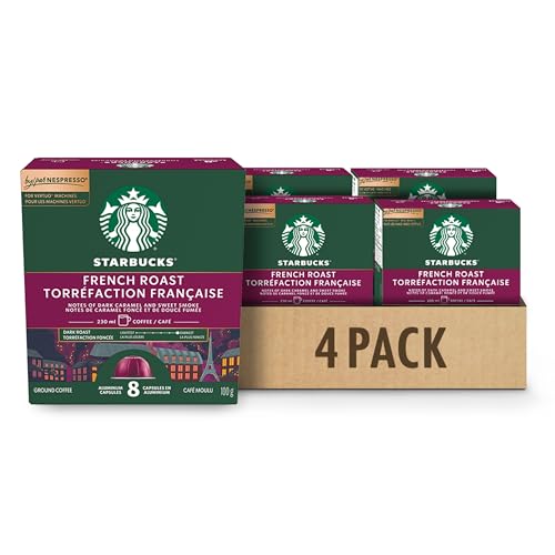 Starbucks French Roast, Vertuo Line Compatible, 32 Aluminium Capsules