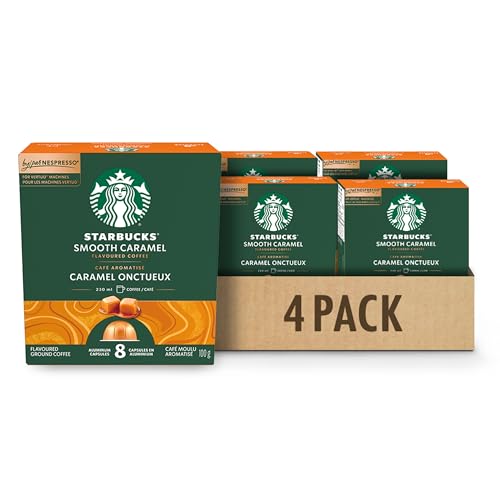 Starbucks Smooth Caramel, Vertuo Line Compatible, 32 Aluminium Capsules