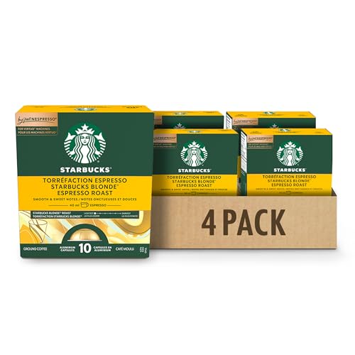 Starbucks Blonde Espresso Roast, Vertuo Line Compatible, 40 Aluminium Capsules