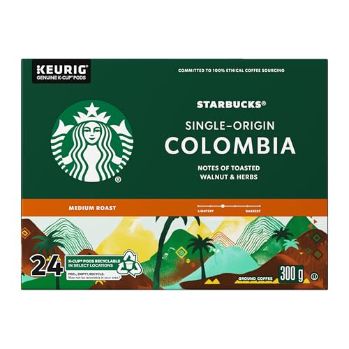Starbucks Single Origin Colombia, 24 K-CUP Coffee Pods