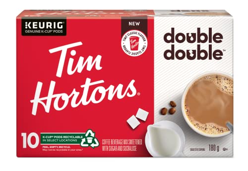 Tim Hortons Double Double, 10 K-Cup Coffee Pods