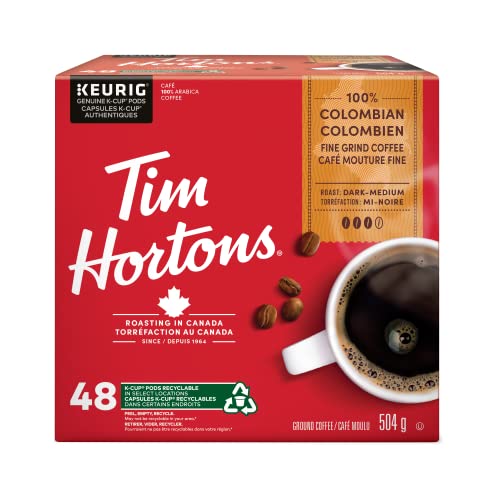 Tim Hortons Colombian Coffee, 48 K-Cup Coffee Pods