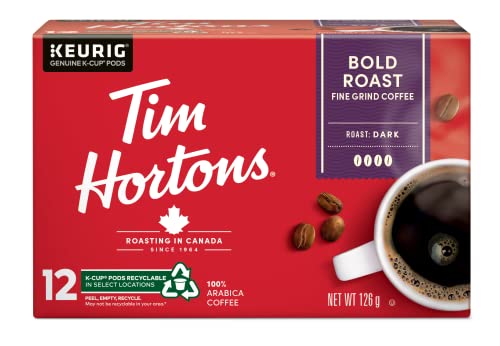 Tim Hortons Bold Roast, 12 K-Cup Coffee Pods