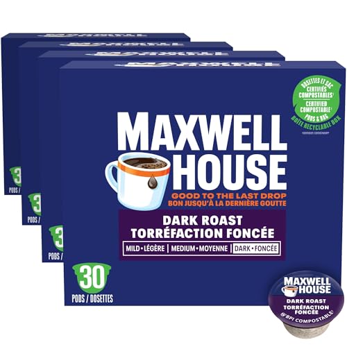 Maxwell House Dark Roast, 30 K-Cup Coffee Pods