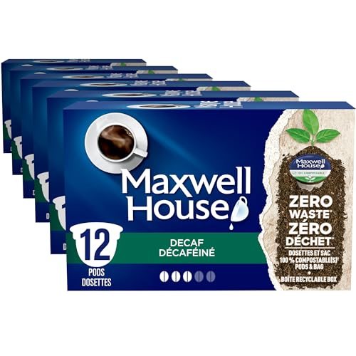 Maxwell House Decaffeinated, 6 Boxes of 12 K-Cup Coffee Pods