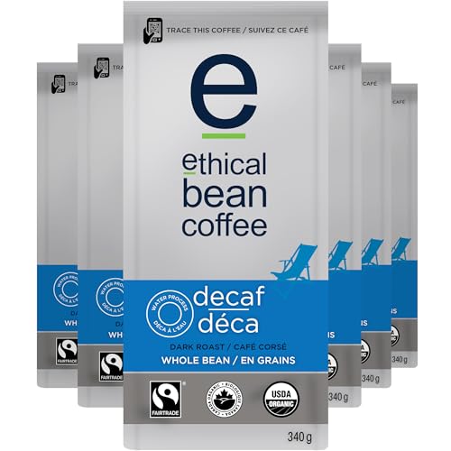 Ethical Bean Coffee, Decaf, 12 oz (340g), Pack of 6