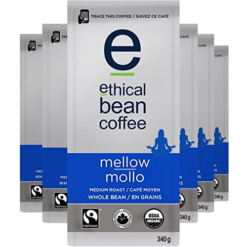 Ethical Bean Coffee, Mellow, 12 oz (340g), Pack of 6